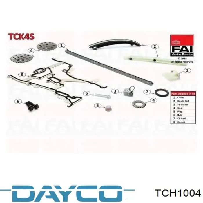 Ланцюг распредвала Dayco TCH1004