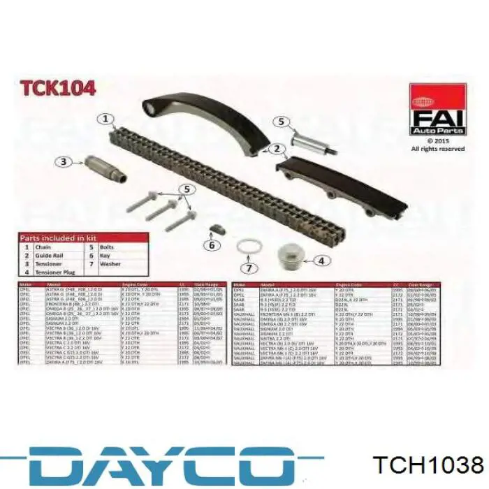 Ланцюг ПНВТ Dayco TCH1038 ціна, від 34.89 USD