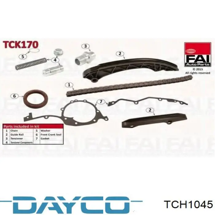 Купити TCH1045 Dayco Ланцюг ГРМ, розподілвала