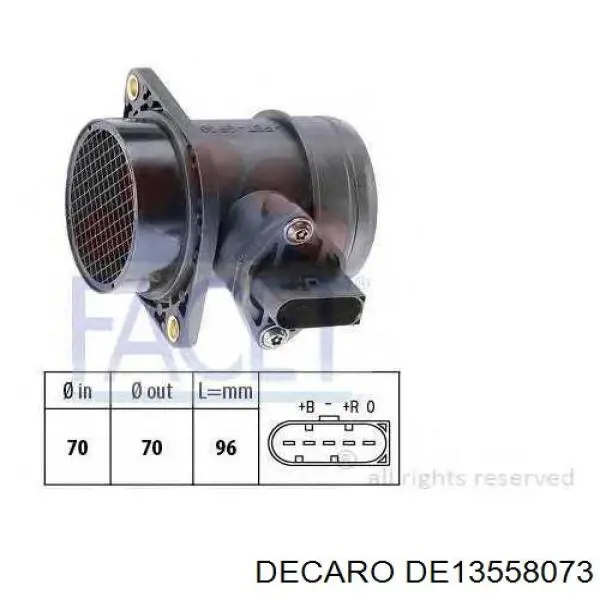 DE13558073 DECARO Підшипник маточини передньої