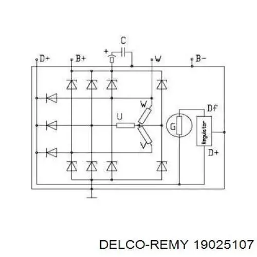 19025107 Delco Remy генератор