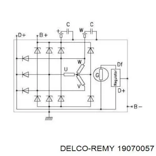 Генератор 19070057 Delco Remy