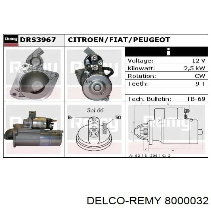 CS1389 REMA-PARTS Стартер двигуна