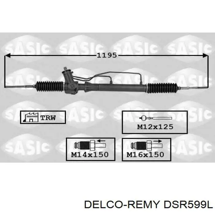 DSR599L Delco Remy рейка рульова