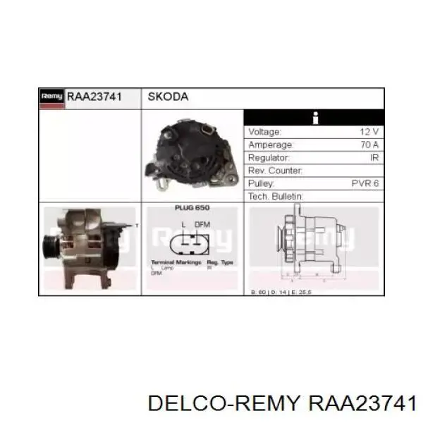 Генератор RAA23741 Delco Remy