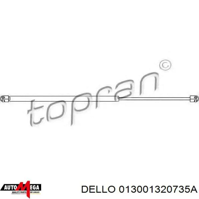 013001320735A Dello/Automega амортизатор кришки багажника/ двері 3/5-ї задньої