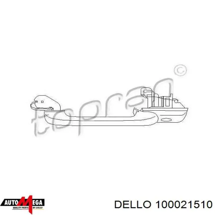 Ручка передньої двері зовнішня ліва 100021510 Dello/Automega