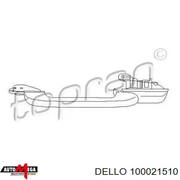 Ручка передньої двері зовнішня ліва 100021510 Dello/Automega