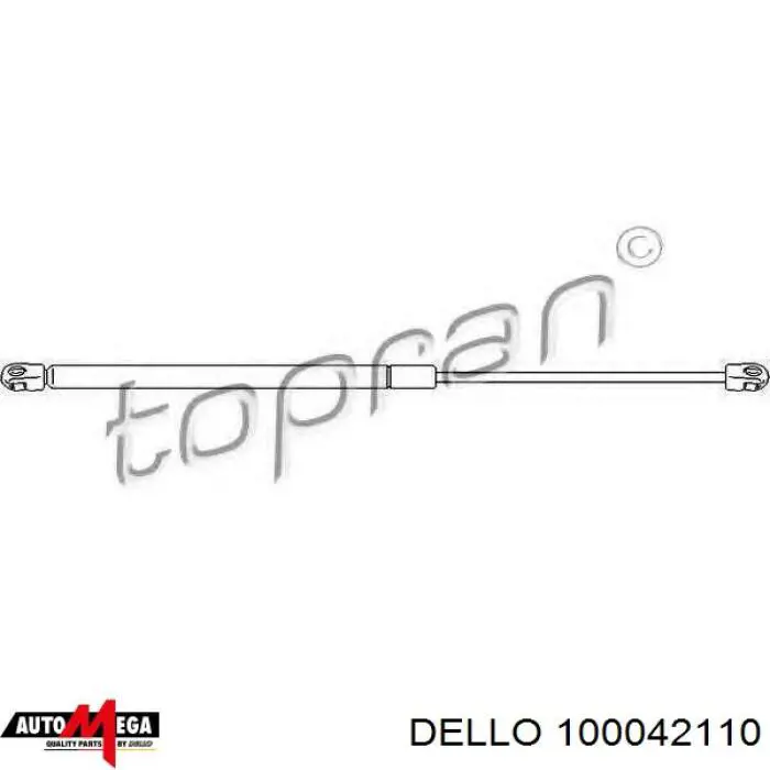 Амортизатор кришки багажника/ двері 3/5-ї задньої 100042110 Dello/Automega