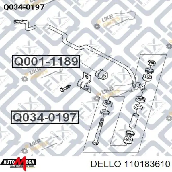 Амортизаційна стійка Dello/Automega 110183610 ціна, від 4.84 USD