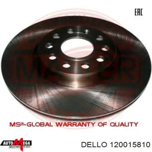 Диск переднього гальма Dello/Automega 120015810 ціна, від 38.25 USD