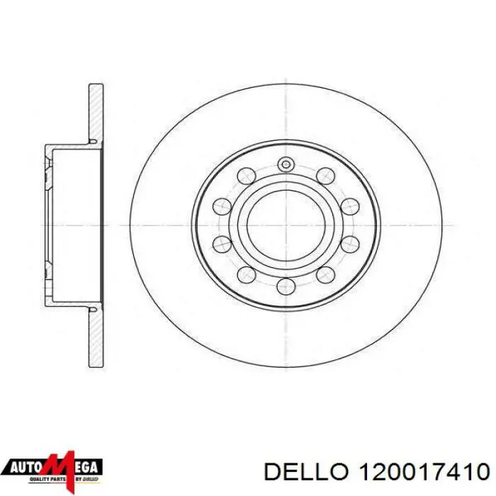 120017410 Dello/Automega диск гальмівний задній
