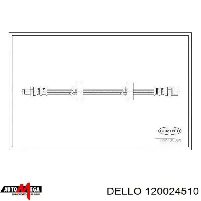 Шланг гальмівний передній Dello/Automega 120024510 ціна, від 4.58 USD