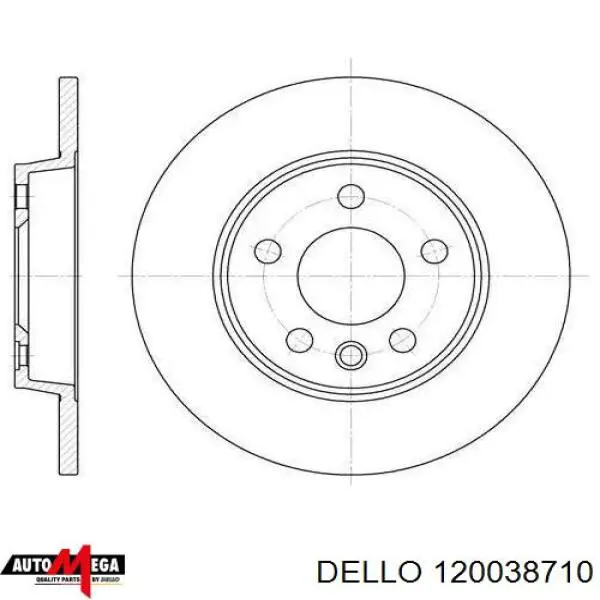 Гальмівні диски 120038710 Dello/Automega