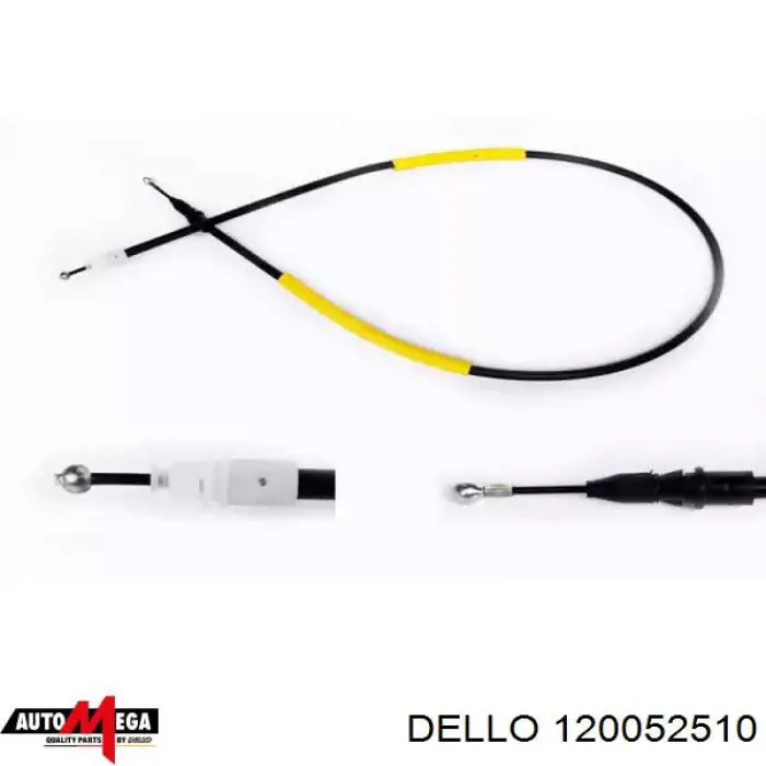 Трос стоянкового гальма задній правий Dello/Automega 120052510 ціна, від 8.81 USD