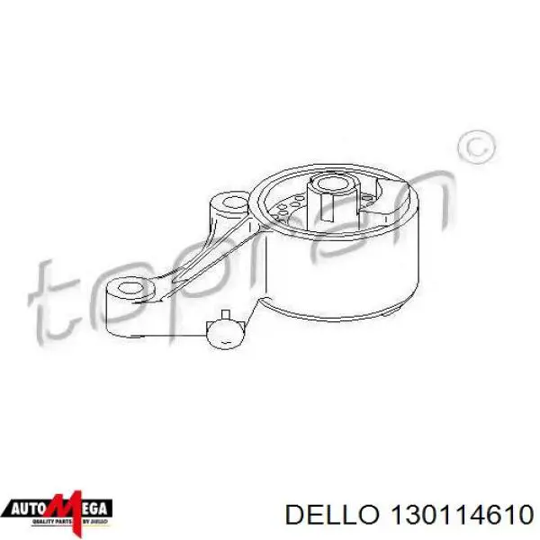 Подушка (опора) двигуна, передня 130114610 Dello/Automega