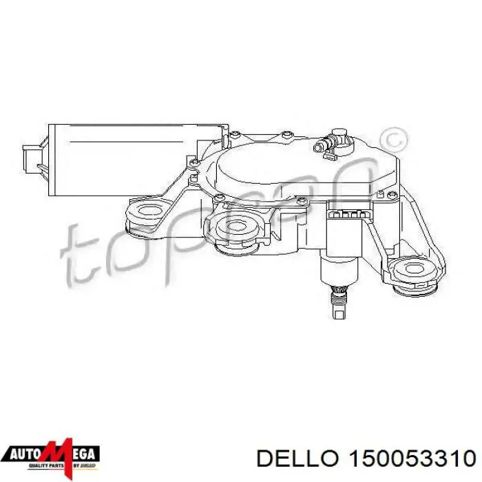 Двигун склоочисника заднього скла 150053310 Dello/Automega