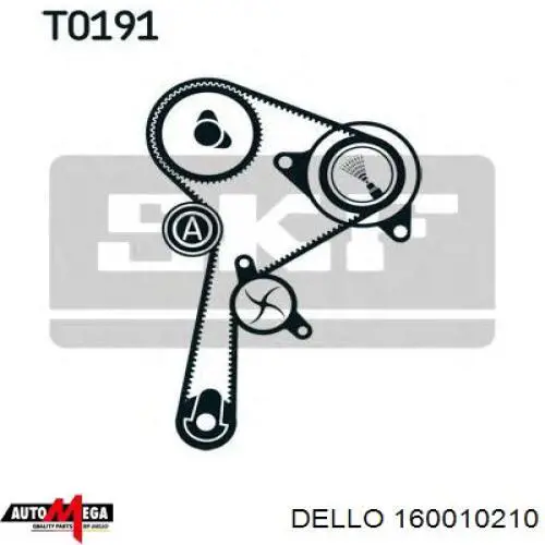 Ролик натяжителя ременя газорозподілу Dello/Automega 160010210 ціна, від 21.14 USD