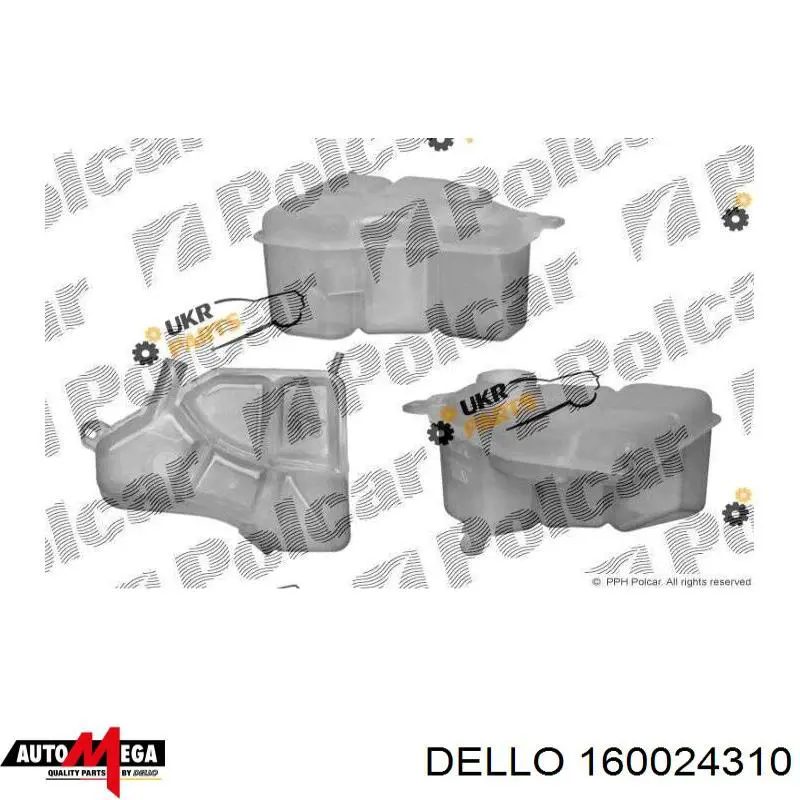 Бачок системи охолодження, розширювальний 160024310 Dello/Automega
