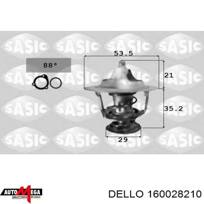 Автомобільний термостат Dello/Automega 160028210 ціна, від 4.85 USD
