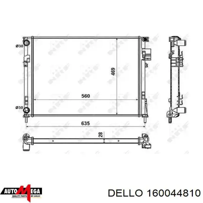 Термостат в зборі Dello/Automega 160044810