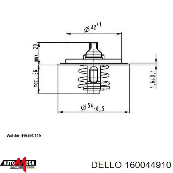 Термостат в зборі Dello/Automega 160044910