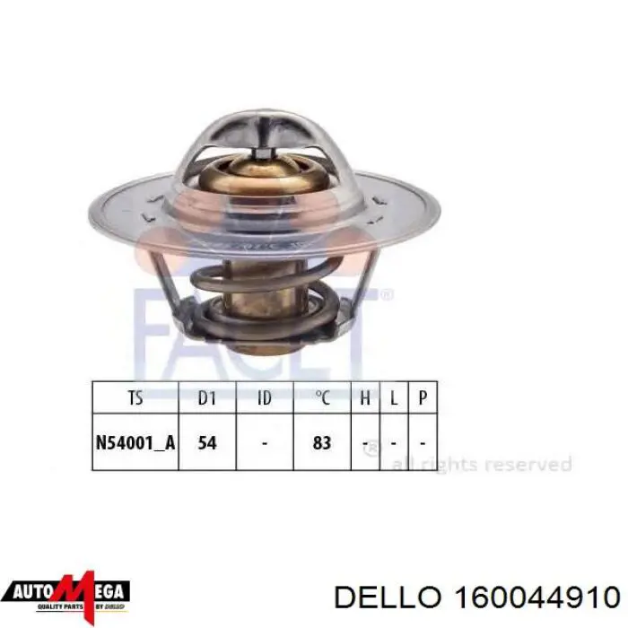 Автомобільний термостат Dello/Automega 160044910 ціна, від 9.05 USD