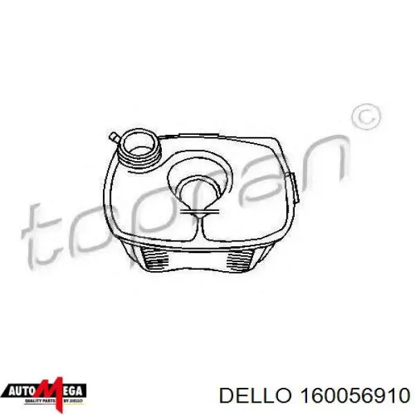 Бачок системи охолодження, розширювальний 160056910 Dello/Automega