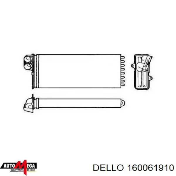 Радіатор пічки (обігрівача) Dello/Automega 160061910 ціна, від 13.54 USD