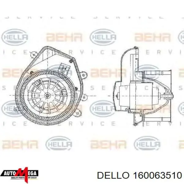160063510 Dello/Automega Електромотор пічки