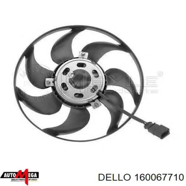 160067710 Dello/Automega електровентилятор охолодження в зборі (двигун + крильчатка, правий)