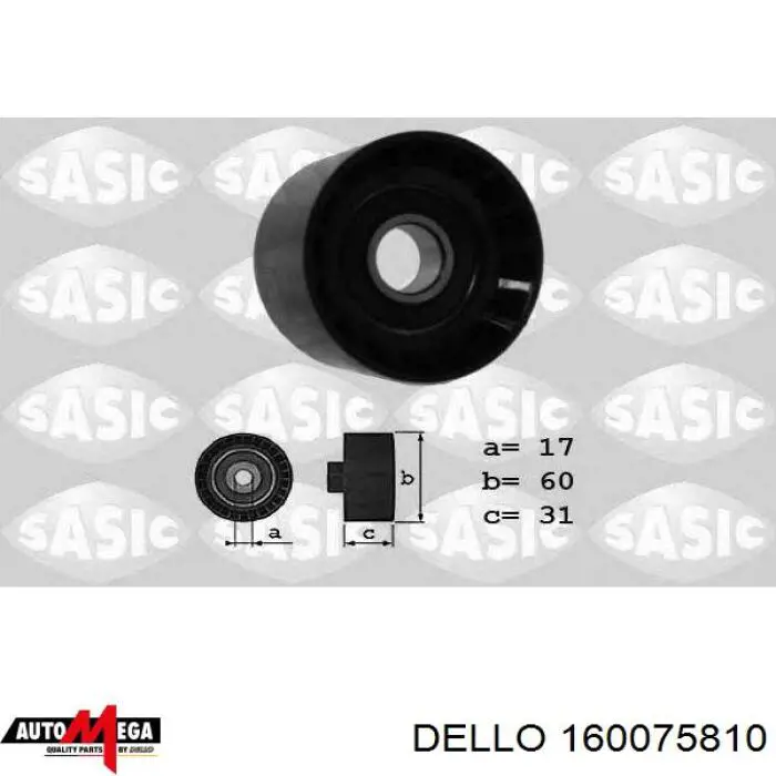 Ролик приводного ременя, паразитний Dello/Automega 160075810 ціна, від 7.84 USD