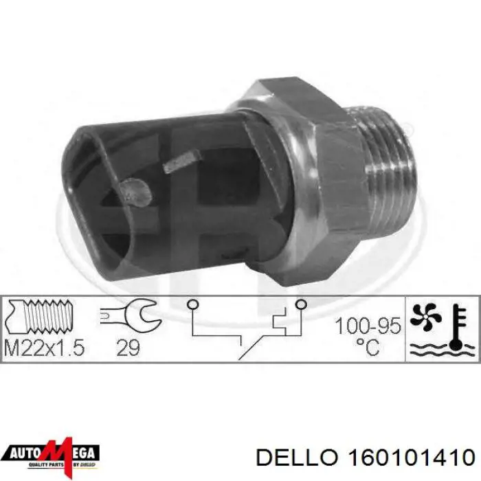 Датчик температури радіатора Dello/Automega 160101410 ціна, від 6.77 USD