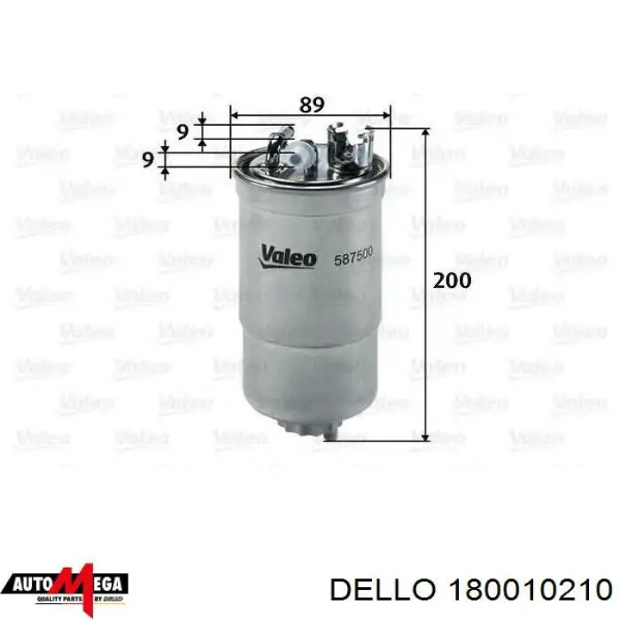 Фільтр тонкого очищення палива Dello/Automega 180010210 ціна, від 12.89 USD