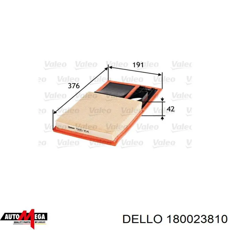Фільтр повітряний Dello/Automega 180023810