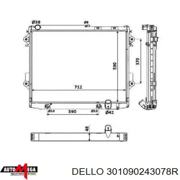 Купити 301090243078R Dello/Automega Натяжний ролик