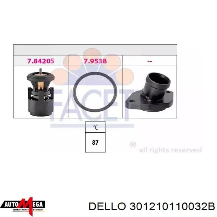 Автомобільний термостат Dello/Automega 301210110032B ціна, від 5.27 USD