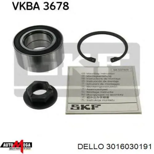 Комплект підшипник маточини передньої Dello/Automega 3016030191 ціна, від 11.79 USD