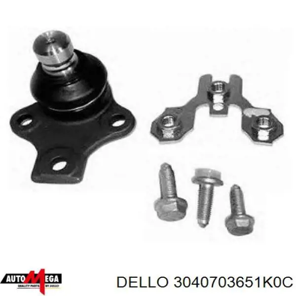 Купити 3040703651K0C Dello/Automega Кульова опора, нижня, ліва