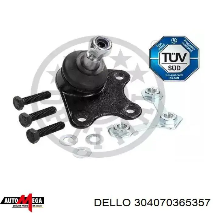 Кульова опора, нижня Dello/Automega 304070365357 ціна, від 5.53 USD