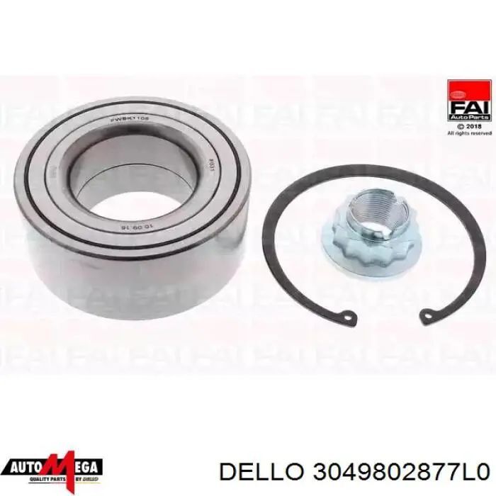 Купити 3049802877L0 Dello/Automega Підшипник маточини передньої/задньої