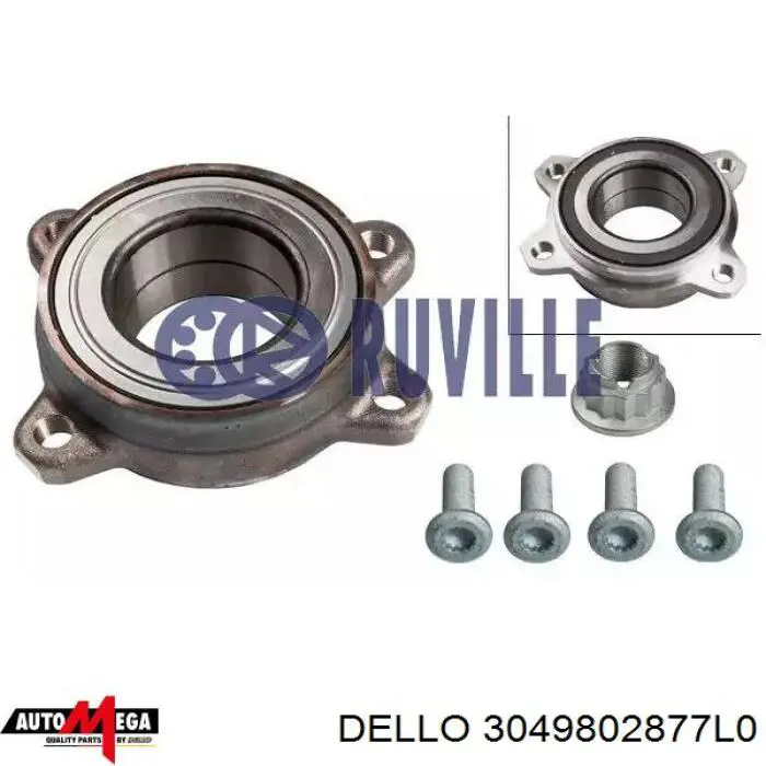 3049802877L0 Dello/Automega Підшипник ступиці пер/зад