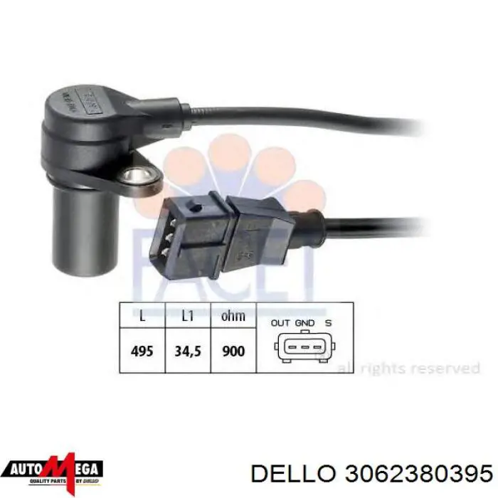 3062380395 Dello/Automega датчик положення (оборотів коленвалу)