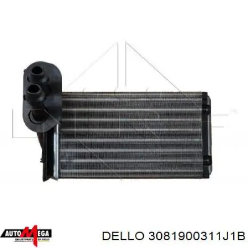 Радіатор пічки 3081900311J1B Dello/Automega