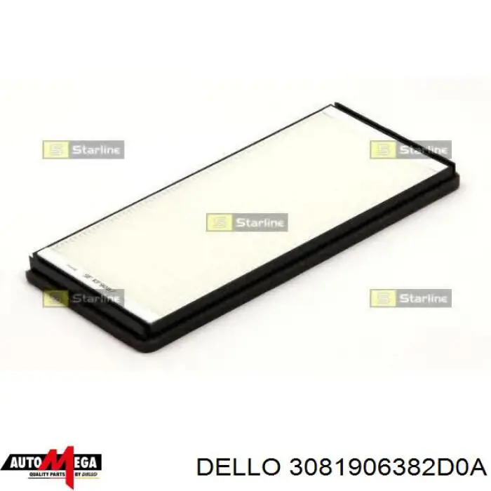 Купити 3081906382D0A Dello/Automega Фільтр салону вугільний