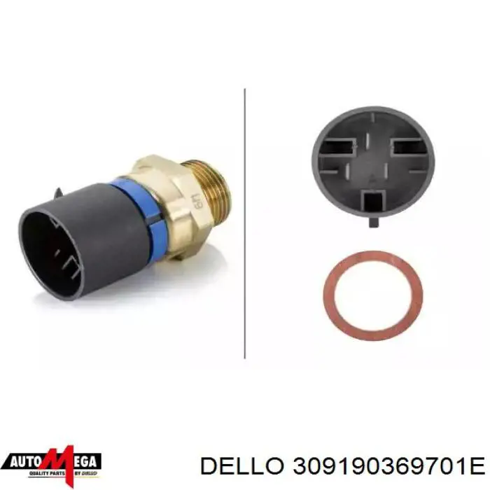 Термодатчик охолоджуючої рідини Dello/Automega 309190369701E ціна, від 7.29 USD