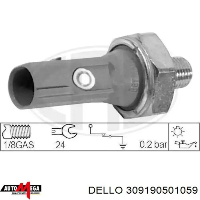 309190501059 Dello/Automega Покажчик температури охолоджуючої рідини