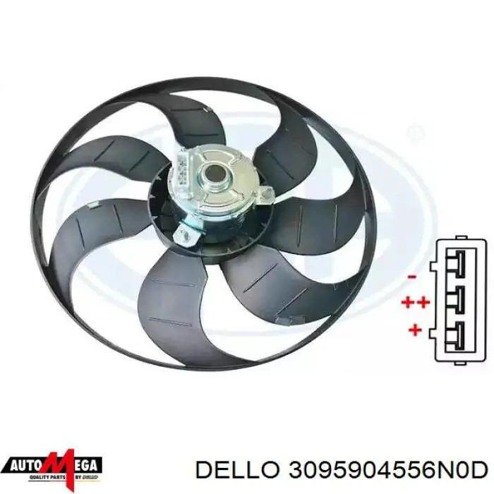 3095904556N0D Dello/Automega Електровентилятор радіатора