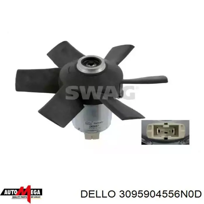 Вентилятор радіатора Dello/Automega 3095904556N0D ціна, від 27.07 USD