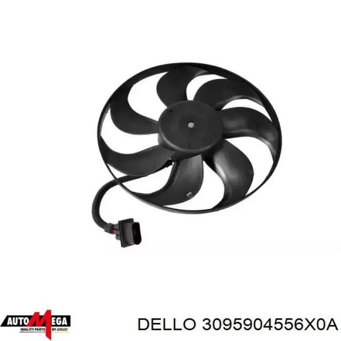 3095904556X0A Dello/Automega електровентилятор охолодження в зборі (двигун + крильчатка)